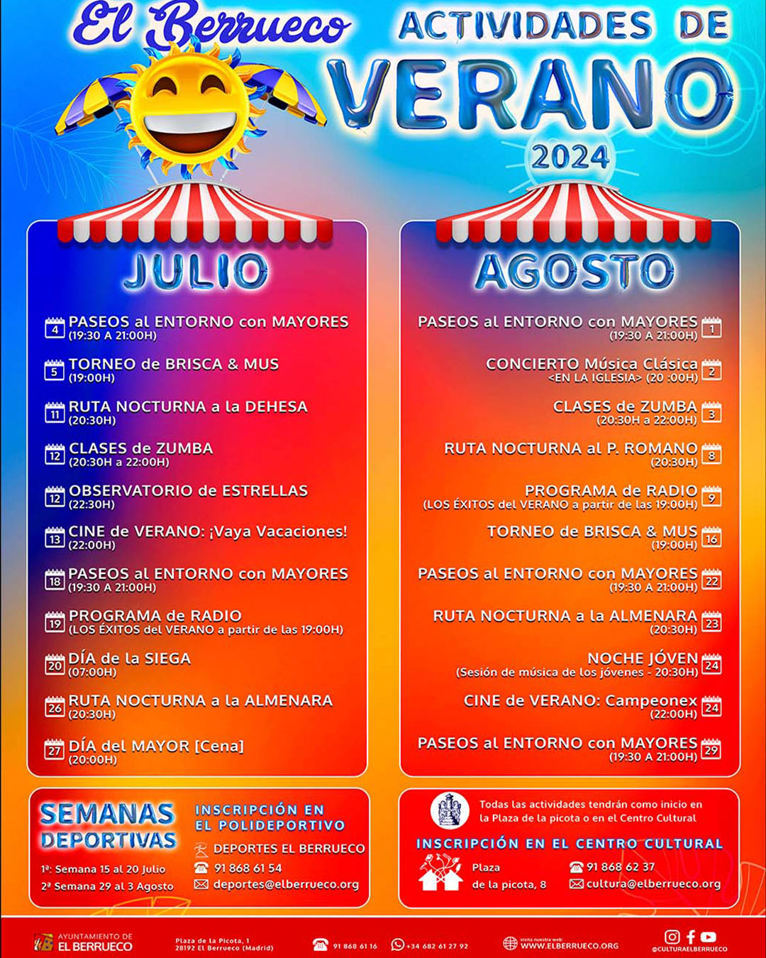 Cartel informativo de evento