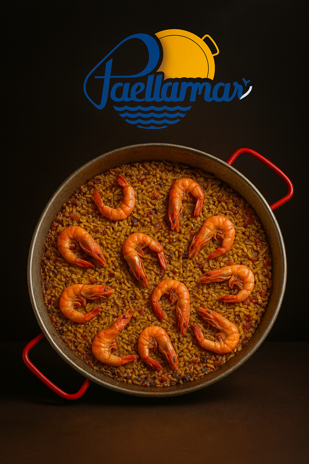 Imagen publicitaria de paella para Paellamar