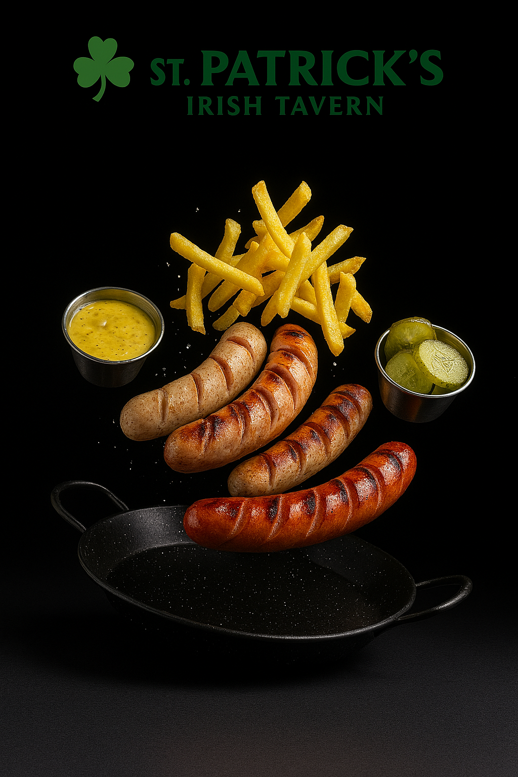 Publicidad gastronómica para St Patricks Irish Tavern